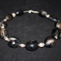 Onyx with Hill Tribe Silver Shell Beads Necklace - DMD0065