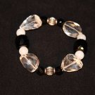 Onyx, Glass, White Jade and Crystal Bracelet - DMD1922