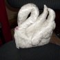 Handcrafted stuffed swans