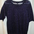 Sparkling Sheer Dark Blue Sweater, GAP, XS