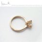 18K Gold Plated Six Claw 6mm Zircon Ring