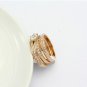 3 Round 18K Champagne Gold Plated Ring