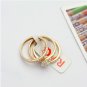 3 Round 18K Champagne Gold Plated Ring
