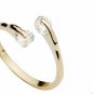 Twin Zircon 18K Gold Plated Wedding Ring