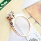 Crystal Ring 18K Champagne Gold Plated Wedding Ring