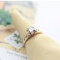 Crystal Ring 18K Champagne Gold Plated Wedding Ring