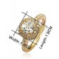 18K Champagne Gold Plated Zircon Wedding Ring