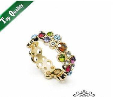 18K Champagne Gold Plated Summer Flower Ring