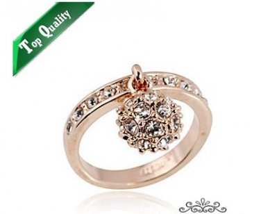 18K Champagne Gold Plated Wedding Ring