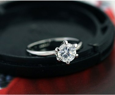 Six Claw 18K Platinum Plated Wedding Ring