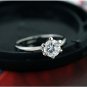Six Claw 18K Platinum Plated Wedding Ring