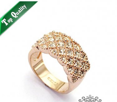 18K Champagne Gold Plated Wedding Ring