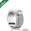 3 Round 18K Platinum Plated Ring