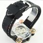 Mechanical Watch Gold Screws Black Silicone strap SLZ01