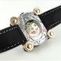Mechanical Watch Gold Screws Black Silicone strap SLZ01