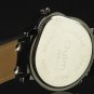GMT Watch for Men Navigator shape Quartz watches Leather Strap OU02