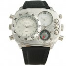 Deluxe Thermometer Quartz Oulm Watch GMT time watches for men OU11