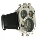 Deluxe Thermometer Quartz Oulm Watch GMT time watches for men OU11