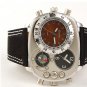 Deluxe Thermometer Quartz Oulm Watch GMT time watches for men OU11