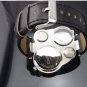 1pcs Men Watch Four Sliver Dial Black PU strap six-pin Quartz watches OU03