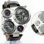 Quartz Watch Compass thermometer just decoration Leather Belt  watches OU03
