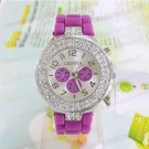 Geneva Watch Silicone Strap Quartz Watches LJX14