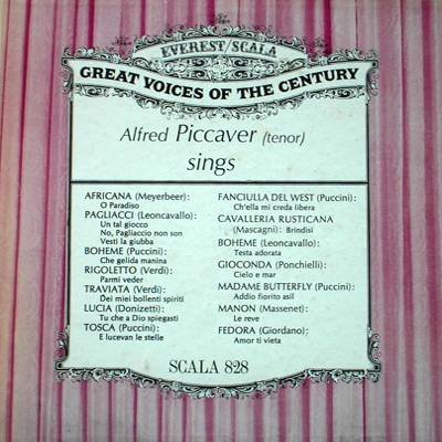 ALFRED PICCAVER - Sings - LP