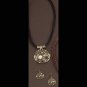 Bronze Split Circle Necklace 18" and Earrings 1.5" Set BJ1226