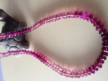 Rubellite pink tourmaline beads size 5.5mm-7.5mm