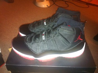 Nike Air Jordan 11 XI Retro-Black/Varsity Red-White