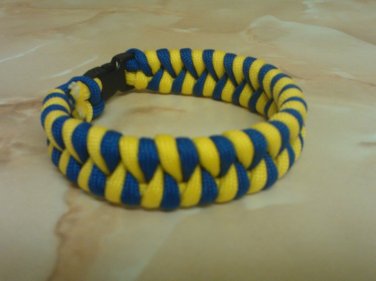 Two Colour Fishtail Weave Bracelet with 3/8" Buckle