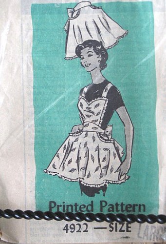 4922 1950's Vintage Mail Order Printed Apron Pattern