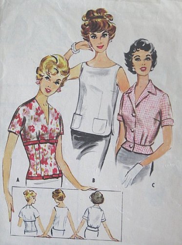 M5046 1959 Vintage Misses Blouse Set Sewing Pattern