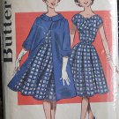 Butterick9663 1950's Vintage Misses Swing coat & Dress Ensemble