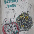 1940's Vintage Advance Apron Sewing Pattern~"Buttons & Bows"