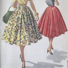 M3511 1955 Vintage Misses' Soft Box Pleated Circle Skirt Sewing Pattern