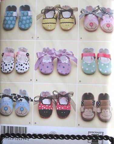 S2491 2009 Baby Shoes Sewing Pattern