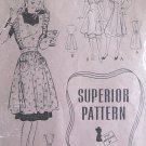 Superior Pattern9598 1940s Vintage Full Front Apron Sewing Pattern