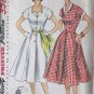 S3878 1952 Vintage Misses One-Piece Dress Sewing Pattern