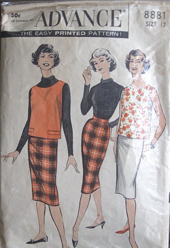 Advance 8881 1950s Vintage Jr/Miss Separates Sewing Pattern