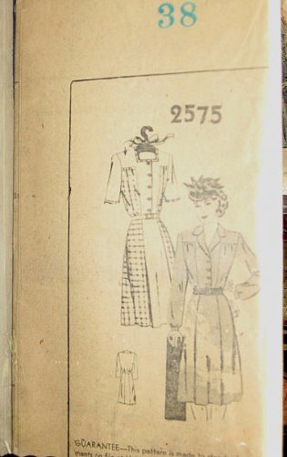 1940s Hoards Dairyman#2575 MO Vintage Dress Sewing Pattern