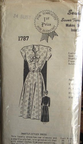 1950s Cappers Weekly MO Vintage Day Dress Sewing Pattern