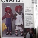 1989 M4097 Childs Raggedy Ann & Andy Halloween Costume Sewing pattern