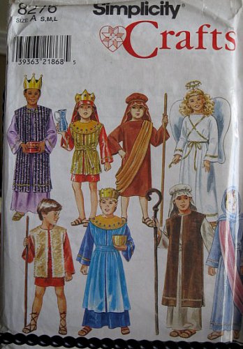 1992 S8276 Childs Nativity Halloween/Church Play Costume Sewing Pattern