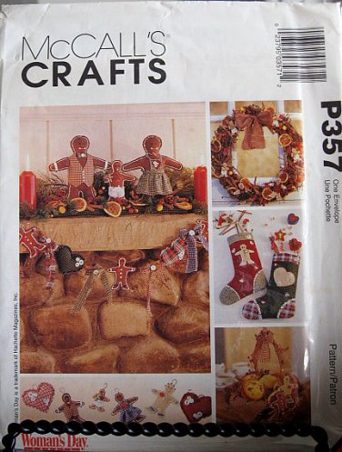 1997 MP357 Gingerbread Christmas Holiday Sewing Pattern