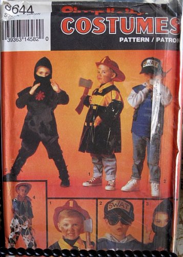 1993 S8644 Boys Halloween Costume Sewing Pattern