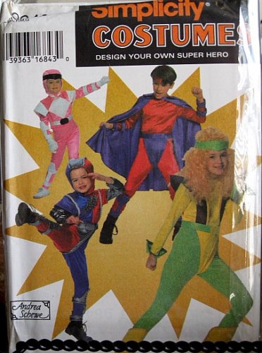 1995 S9649 Childs Super Hero Halloween Costume Sewing Pattern