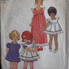 1973 S5534 Vintage Toddlers Pinafore and Dress Sewing pattern