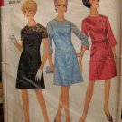 1966 S6849 Vintage Misses Dressy/Casual Dress Sewing Pattern; Sz. 42