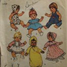 1970s S 7208 Vintage Doll Wardrobe Sewing Pattern